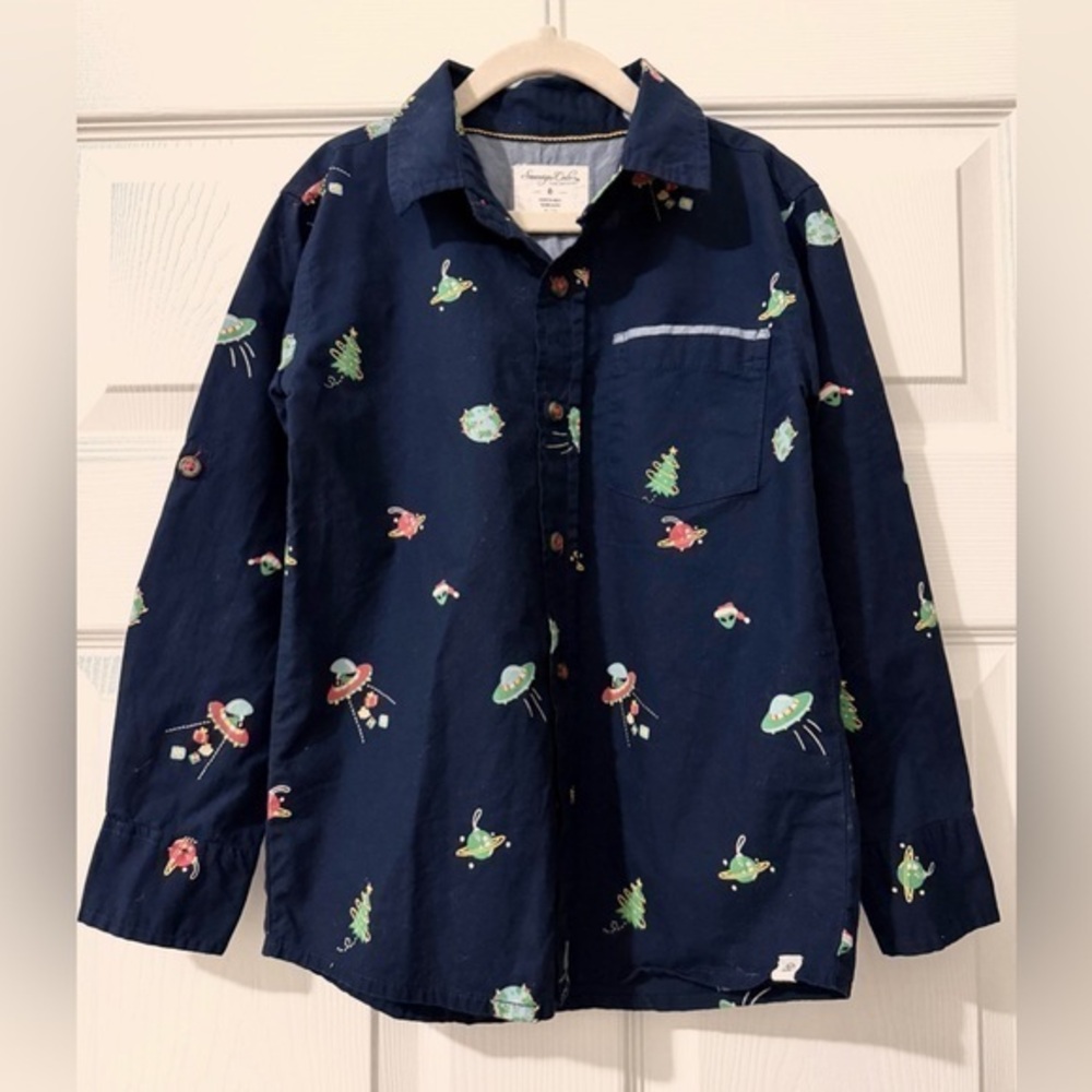 Sovereign Code Blue Shirt with Christmas Design